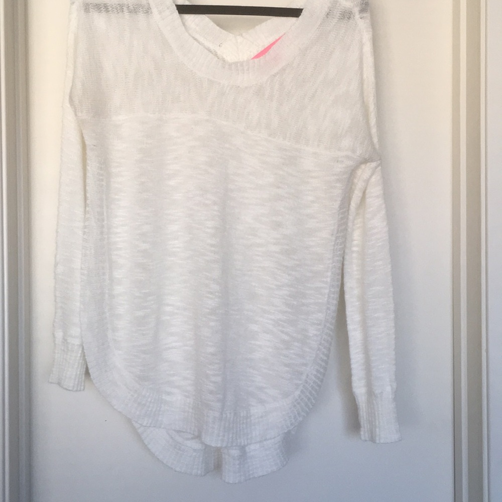 Off white open side top. Long sleeve